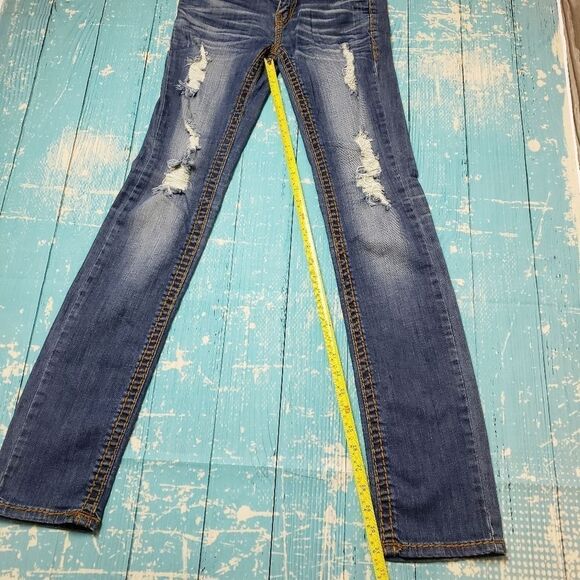 Thick Stitching - Machine Nouvelle Mode Distressed / distressed Jeans - Picture 11 of 16